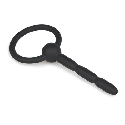 Ribbed Hollow Silicone Penis Plug - PlayBlue