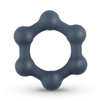 Boners Hexagon Cockring With Steel Balls - PlayBlue