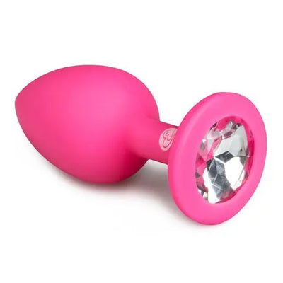 Silicone Diamond Plug - Pink - Large - PlayBlue