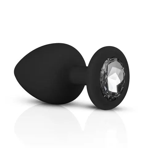 Diamond Silicone Butt Plug Set (3 Pack) - Black - PlayBlue