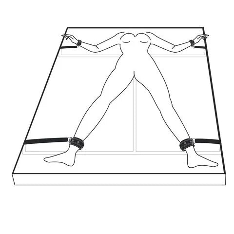 Professional Under Mattress Restraint Set - PlayBlue