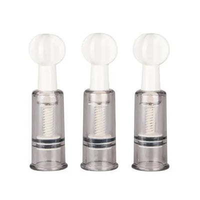 Nipple & Clit Suckers Screw Valve - 3 Pack - PlayBlue