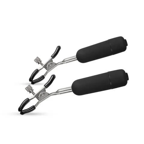 Nipple Clamps With Vibrating Bullets - PlayBlue
