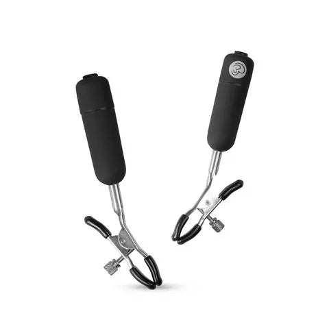 Nipple Clamps With Vibrating Bullets - PlayBlue