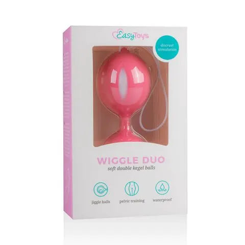 Wiggle Duo Kegel Ball - Pink/White - PlayBlue