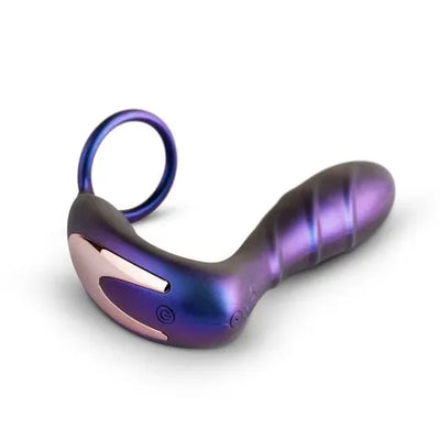 Hueman - Black Hole Remote Control Anal Vibrator Cock Ring - PlayBlue