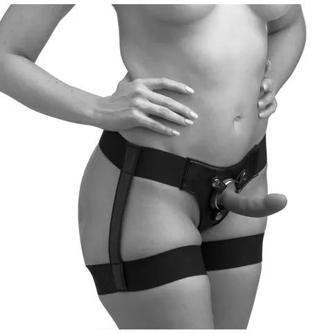 Bardot Garter Belt Style Strap On Harness - PlayBlue