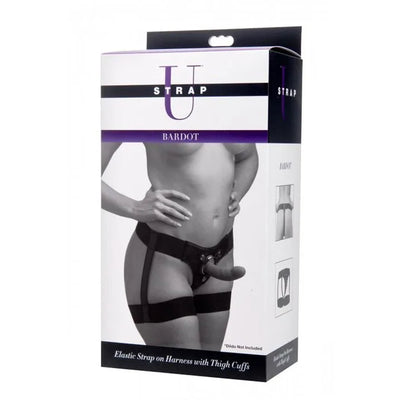 Bardot Garter Belt Style Strap On Harness - PlayBlue