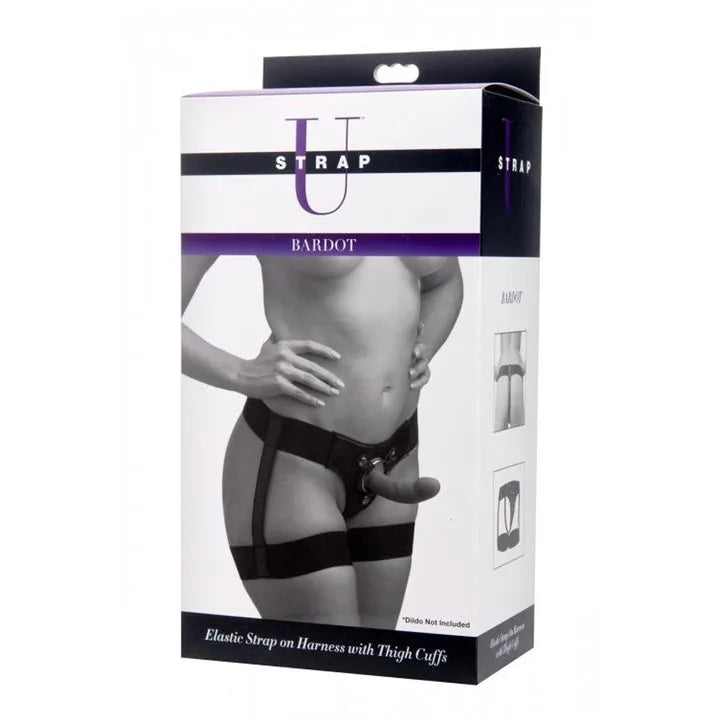 Bardot Garter Belt Style Strap On Harness - PlayBlue