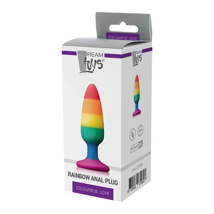 Colourful Love Rainbow Anal Plug - PlayBlue