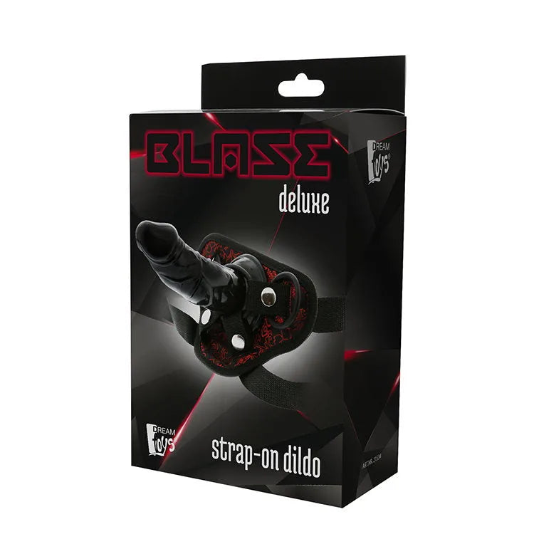 Blaze Deluxe Strap-on Dildo - PlayBlue