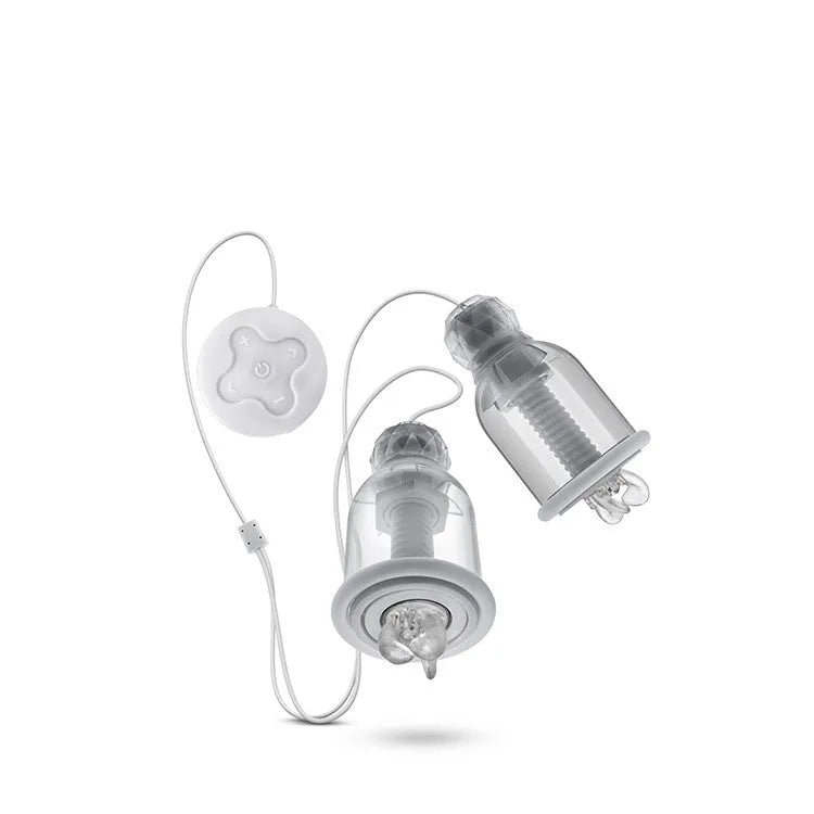 Blush Temptasia Titillator - Vibrating and Rotating Nipple Suckers - PlayBlue