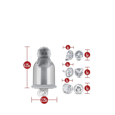 Blush Temptasia Titillator - Vibrating and Rotating Nipple Suckers - PlayBlue