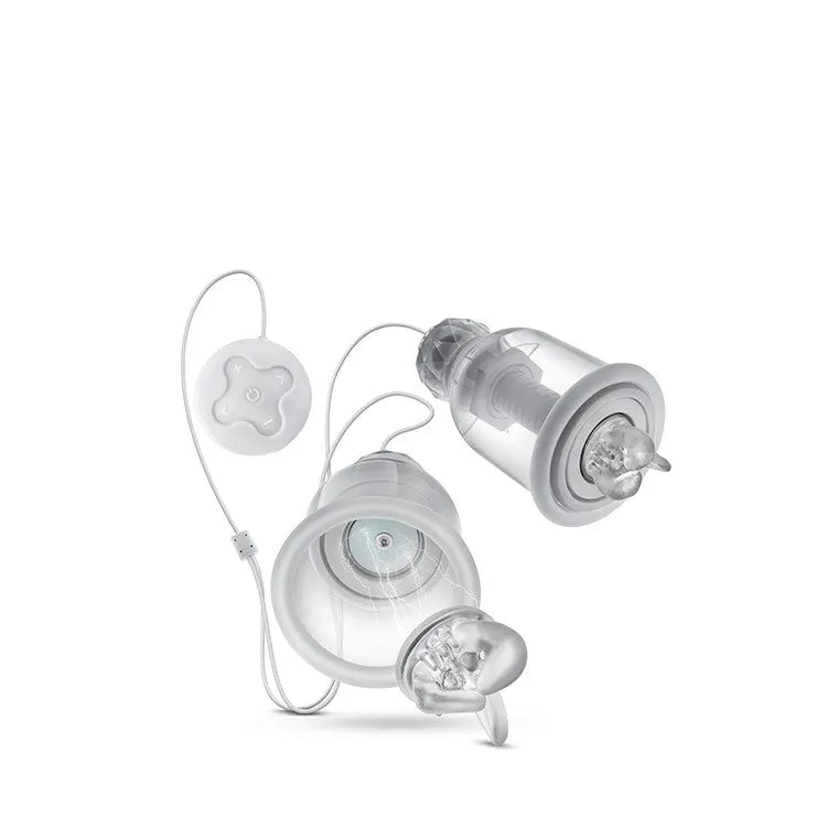 Blush Temptasia Titillator - Vibrating and Rotating Nipple Suckers - PlayBlue