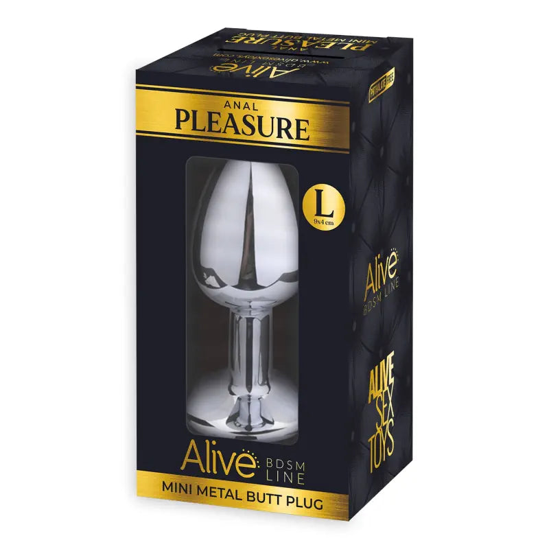 Alive - Jewel Metal Butt Plug Large - PlayBlue