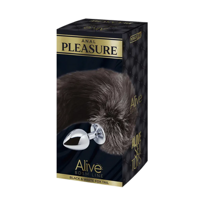 Alive - Black & White Fox Tail - PlayBlue