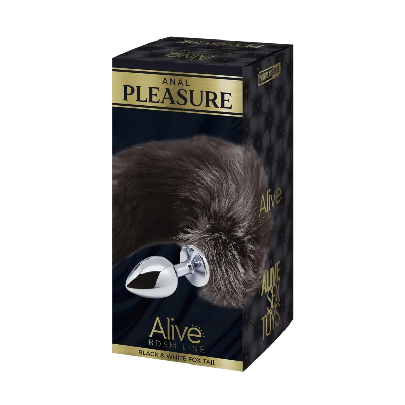 Alive - Black & White Fox Tail - PlayBlue