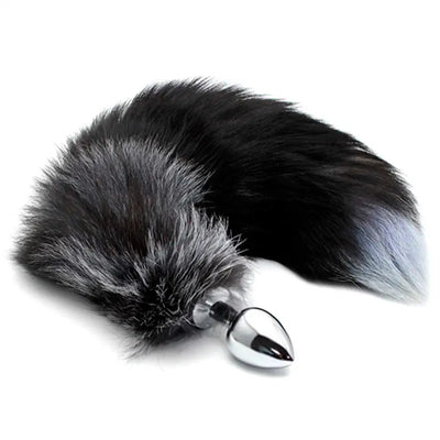Alive - Black & White Fox Tail - PlayBlue