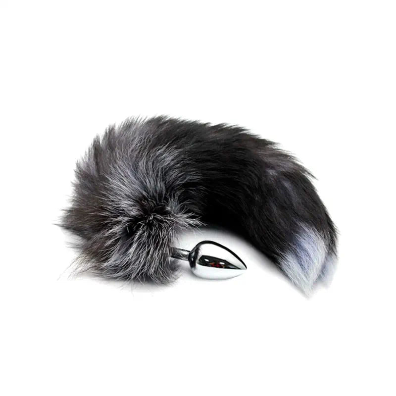 Alive - Black & White Fox Tail - PlayBlue