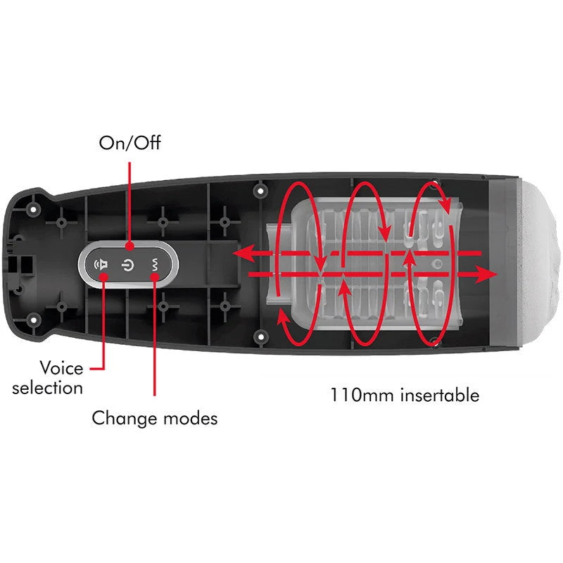 JamyJob - Tornado 360 Rotate Tech Stroker - PlayBlue