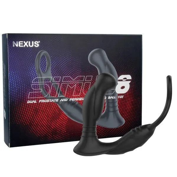 NEXUS - SIMUL8 - Prostate Massager Cock Ring - PlayBlue