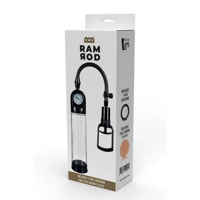 RAMROD Deluxe Penis Pump - Pressure Meter - PlayBlue