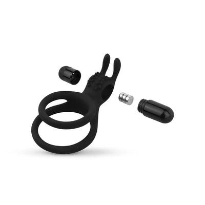 Share Ring - Double Vibrating Cock Ring with Rabbit Ears - PlayBlue