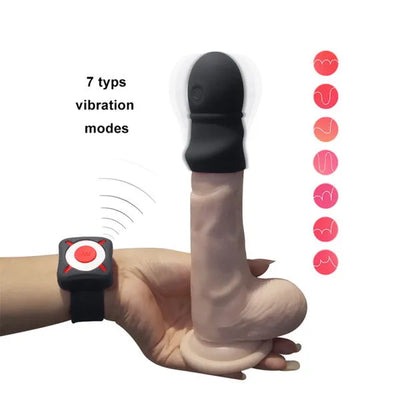 OTouch - Super Striker Lengthening Penis Sleeve with Vibrations - PlayBlue
