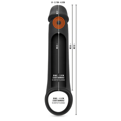Rebel - Remote Controlled Silicone Penis Extension - PlayBlue