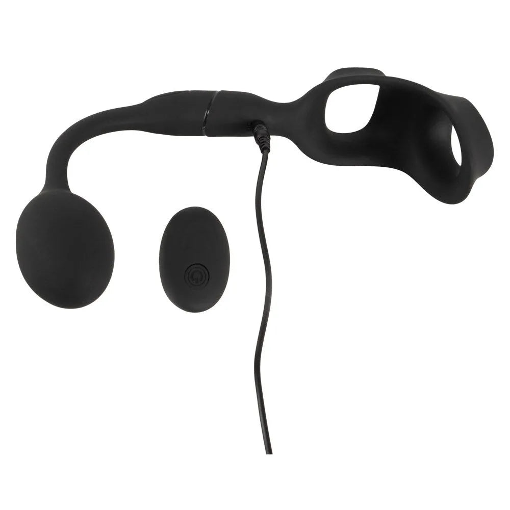 Rebel - Remote Control Cock Ring & Plug - PlayBlue