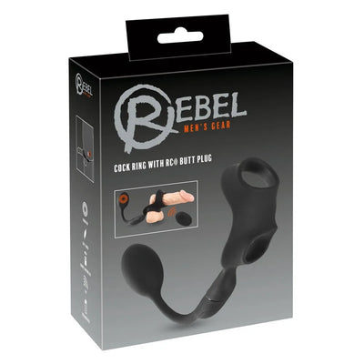 Rebel - Remote Control Cock Ring & Plug - PlayBlue
