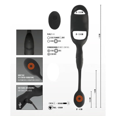 Rebel - Remote Control Cock Ring & Plug - PlayBlue