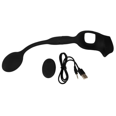 Rebel - Remote Control Cock Ring & Plug - PlayBlue