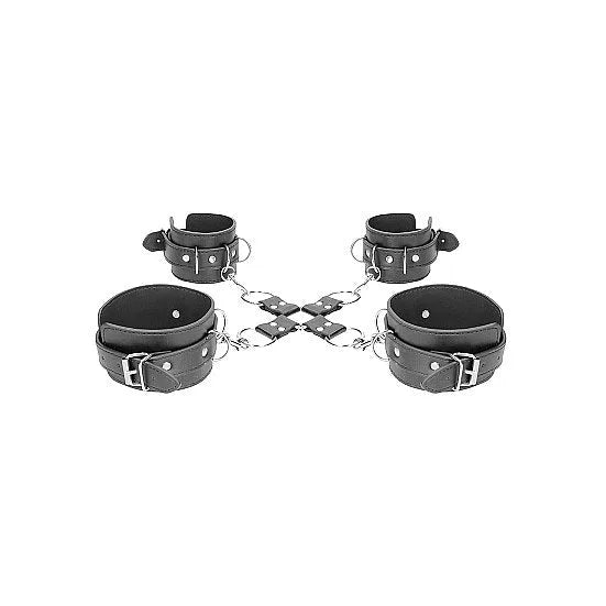 Bonded Leather Hogtie With Hand and Ankle Cuffs - PlayBlue