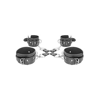 Bonded Leather Hogtie With Hand and Ankle Cuffs - PlayBlue