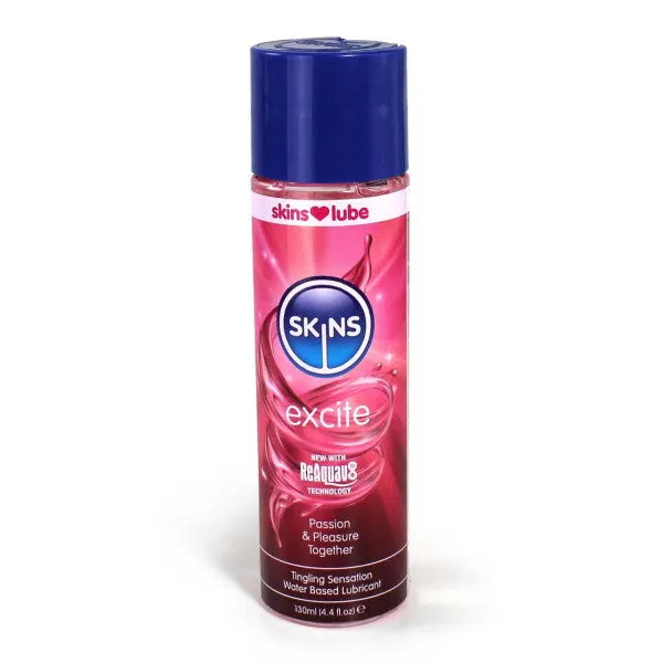 Skins Excite Tingling Water Based Lubricant - 130ml - PlayBlue