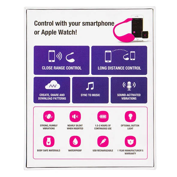 Lovense - Lush 2 App Controlled Love Egg - PlayBlue