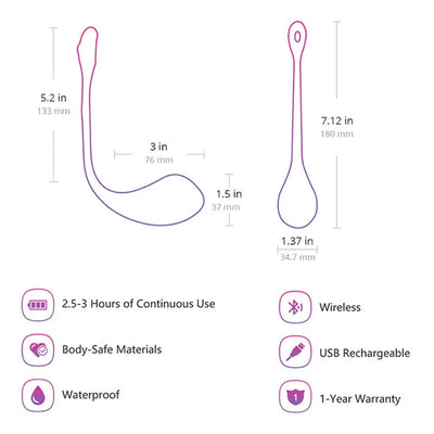 Lovense - Lush 2 App Controlled Love Egg - PlayBlue