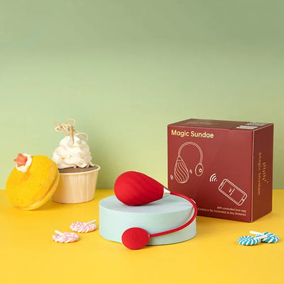 Magic Motion - Magic Sundae APP Controlled Silicone Vibrating Egg - PlayBlue