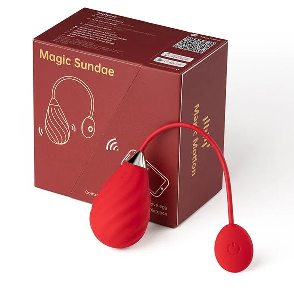 Magic Motion - Magic Sundae APP Controlled Silicone Vibrating Egg - PlayBlue
