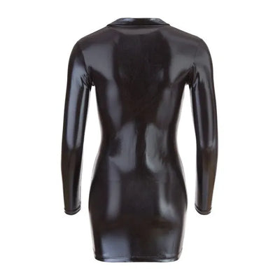 Cottelli Party Collection - Black Zip Dress - XL (Size 20-22) - PlayBlue