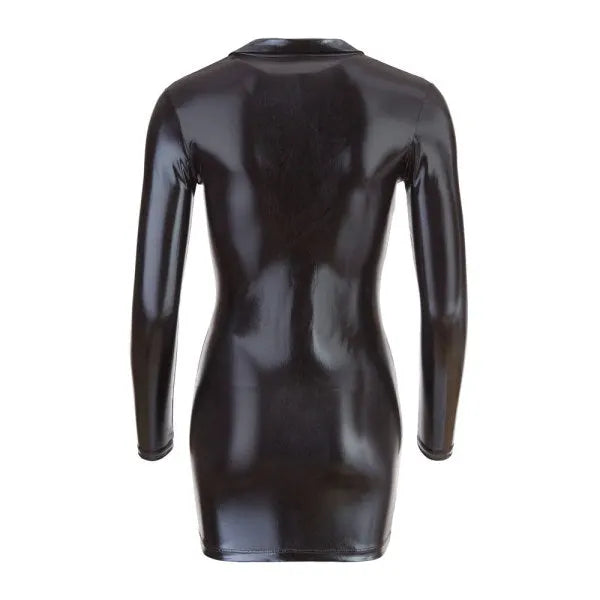 Cottelli Party Collection - Black Zip Dress - XL (Size 20-22) - PlayBlue
