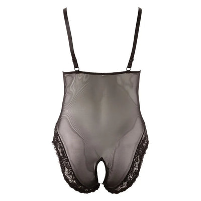 Cottelli Curves Collection - Crotchless Body Black - 4XL (32-34) - PlayBlue