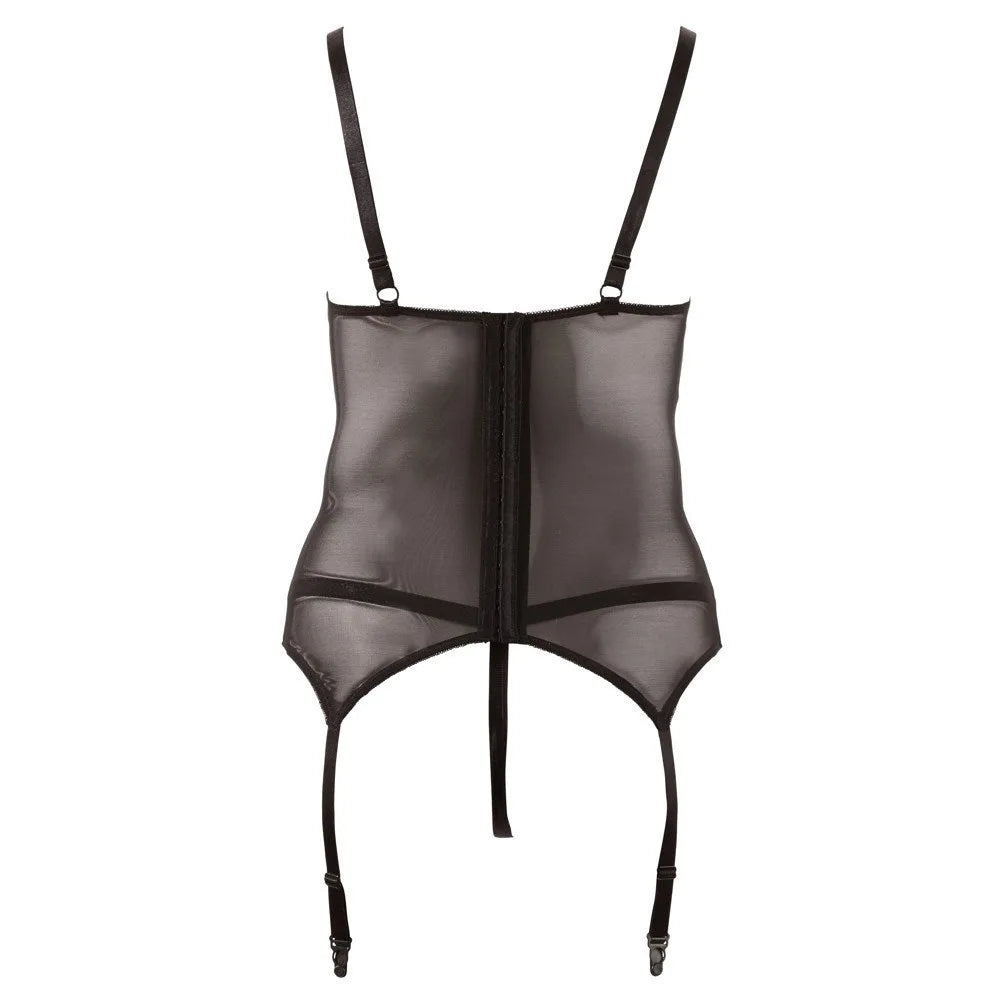 Cottelli Curves Collection - Cami Suspender Set Black