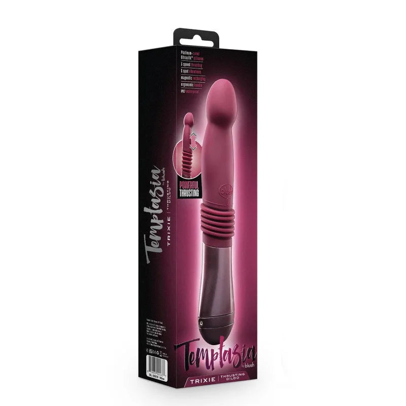 Temptasia Trixie - Thrusting Rechargeable Vibe - PlayBlue