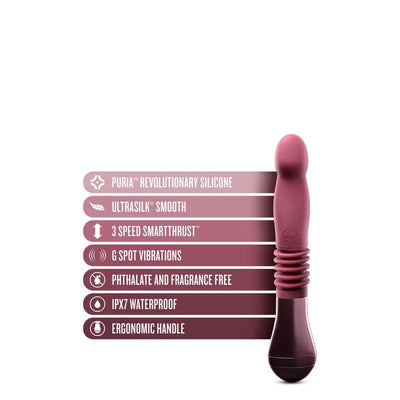 Temptasia Trixie - Thrusting Rechargeable Vibe - PlayBlue