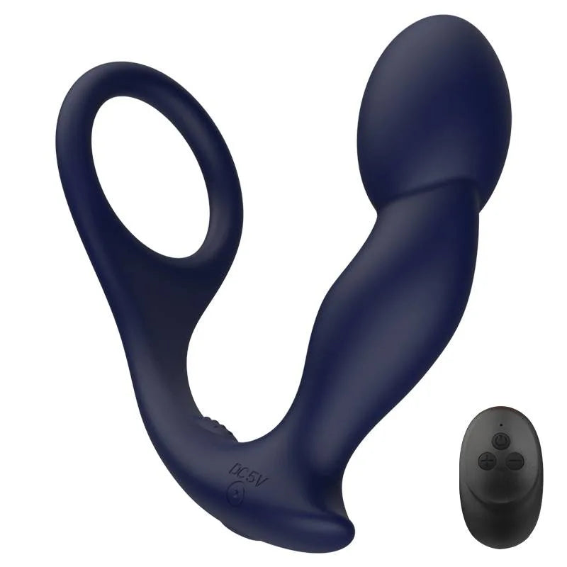 Rev-Pro Remote Controlled Rechargeable Silicone Prostate Massager - PlayBlue