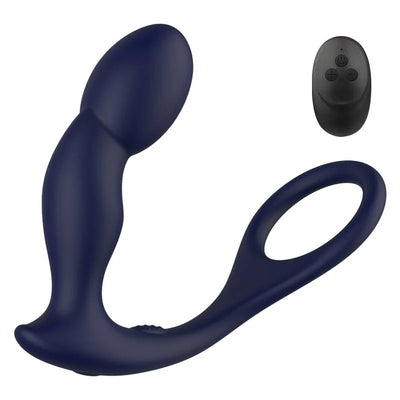 Rev-Pro Remote Controlled Rechargeable Silicone Prostate Massager - PlayBlue