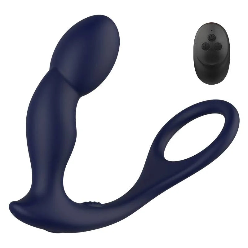 Rev-Pro Remote Controlled Rechargeable Silicone Prostate Massager - PlayBlue