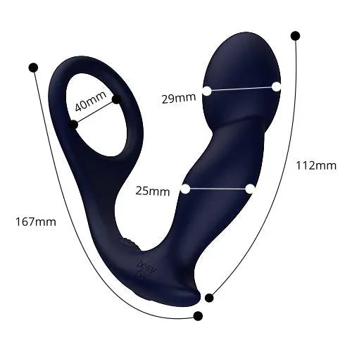 Rev-Pro Remote Controlled Rechargeable Silicone Prostate Massager - PlayBlue